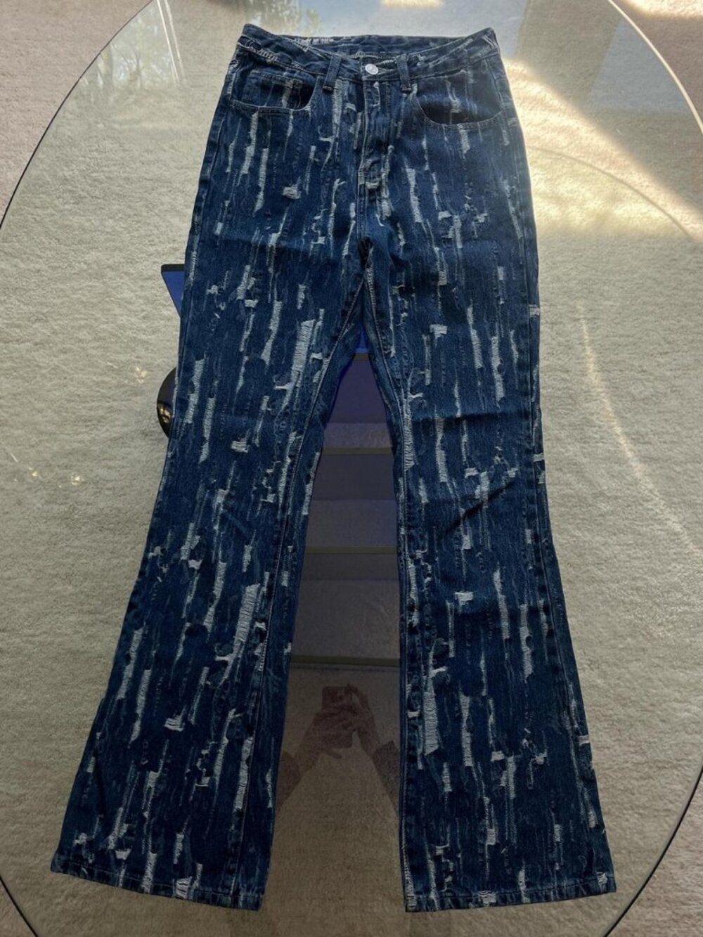 Flared stretchy light weight jeans Size small